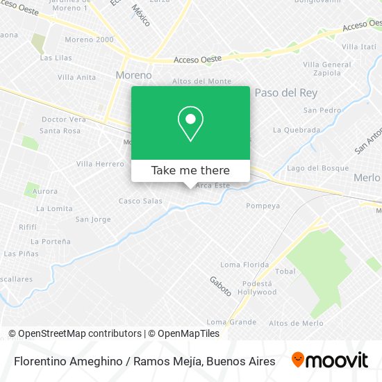 Florentino Ameghino / Ramos Mejía map