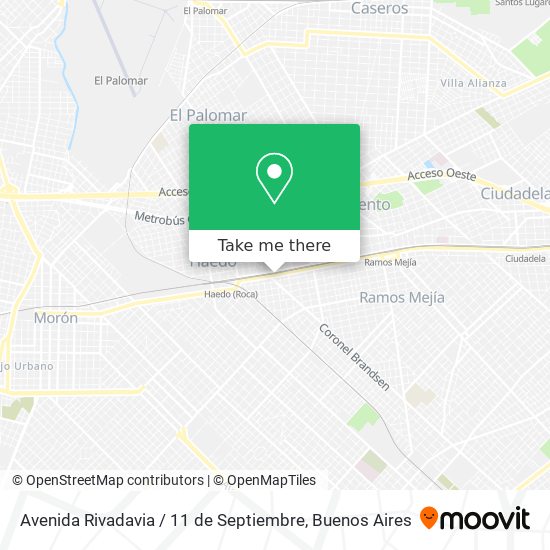 Avenida Rivadavia / 11 de Septiembre map