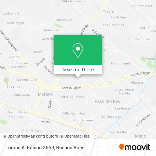 Mapa de Tomas A. Edison 2659