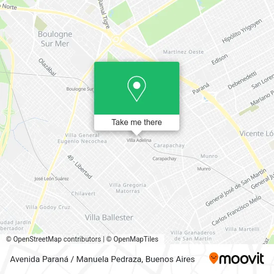 Avenida Paraná / Manuela Pedraza map