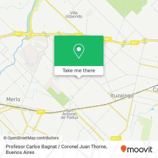 Mapa de Profesor Carlos Bagnat / Coronel Juan Thorne