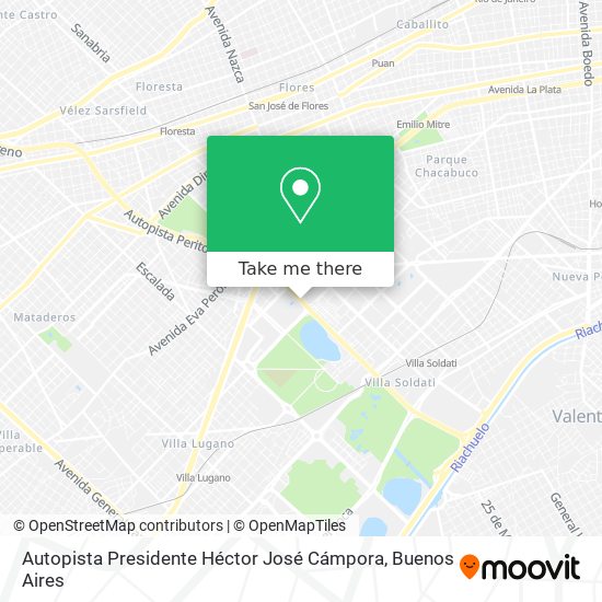 Autopista Presidente Héctor José Cámpora map