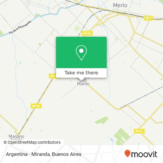 Argentina - Miranda map