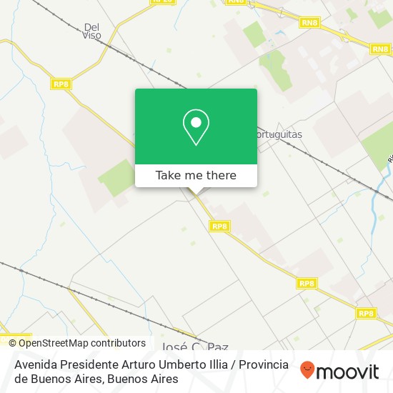 Avenida Presidente Arturo Umberto Illia / Provincia de Buenos Aires map