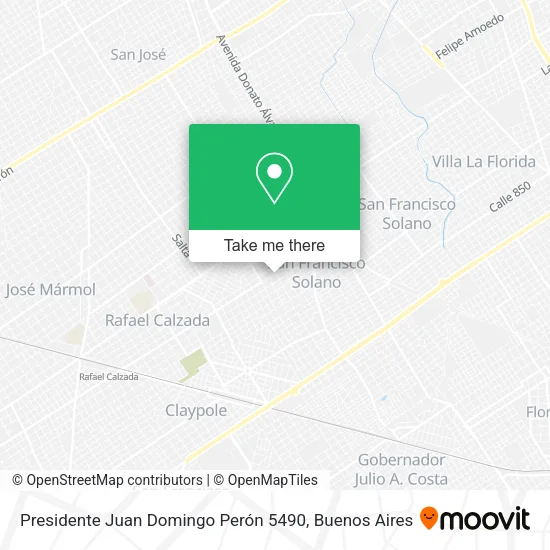 Mapa de Presidente Juan Domingo Perón 5490