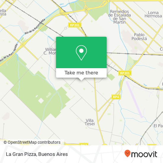 La Gran Pizza map