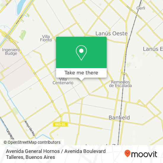 Avenida General Hornos / Avenida Boulevard Talleres map