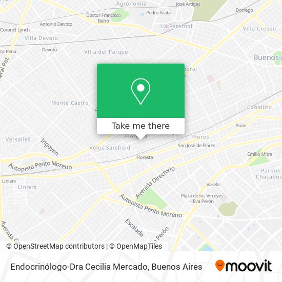 Mapa de Endocrinólogo-Dra Cecilia Mercado