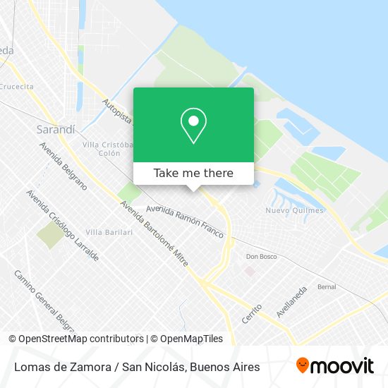 Mapa de Lomas de Zamora / San Nicolás