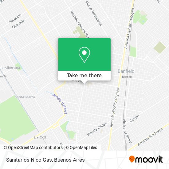 Sanitarios Nico Gas map