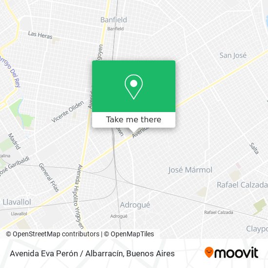 Avenida Eva Perón / Albarracín map