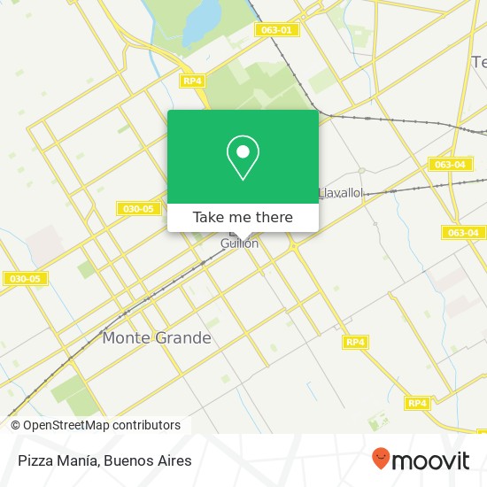Mapa de Pizza Manía