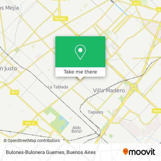 Mapa de Bulones-Bulonera Guemes