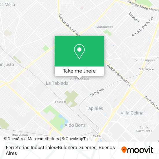 Mapa de Ferreterias Industriales-Bulonera Guemes