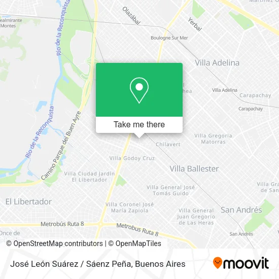 Mapa de José León Suárez / Sáenz Peña