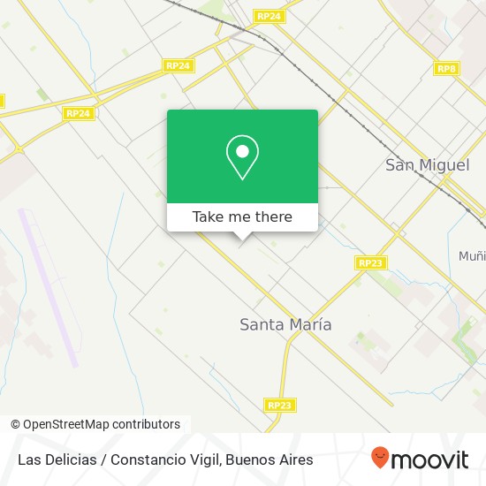 Las Delicias / Constancio Vigil map