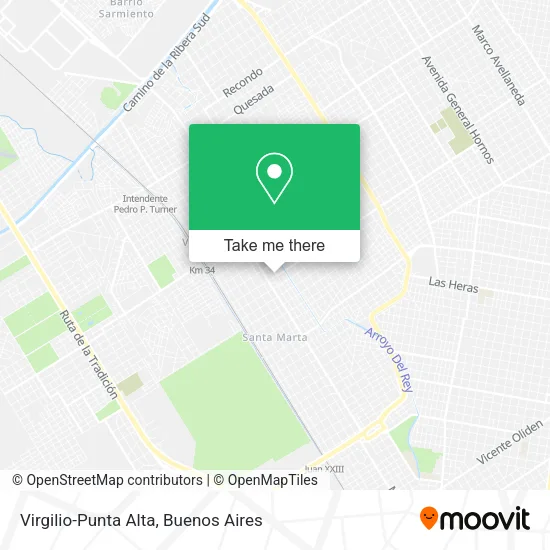 Virgilio-Punta Alta map