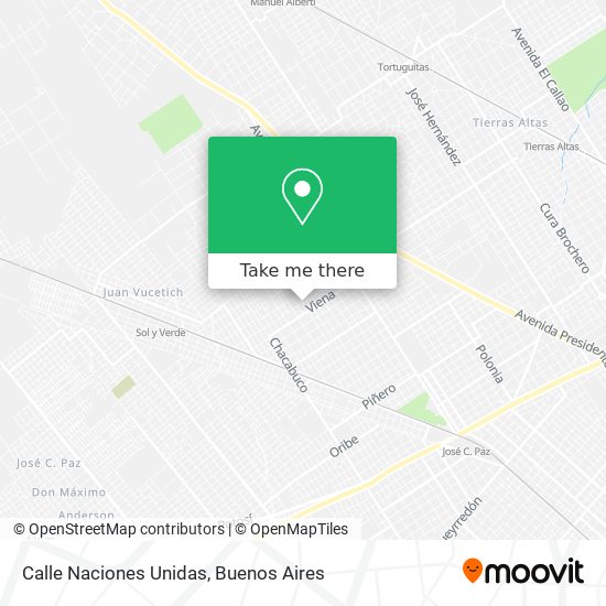 Mapa de Calle Naciones Unidas