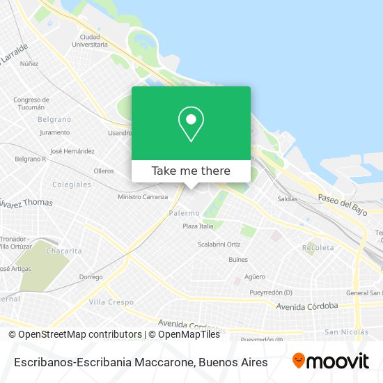 Mapa de Escribanos-Escribania Maccarone