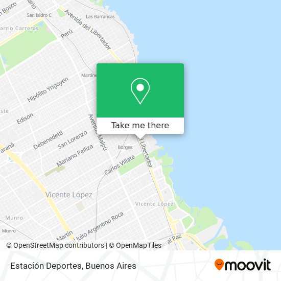 Estación Deportes map