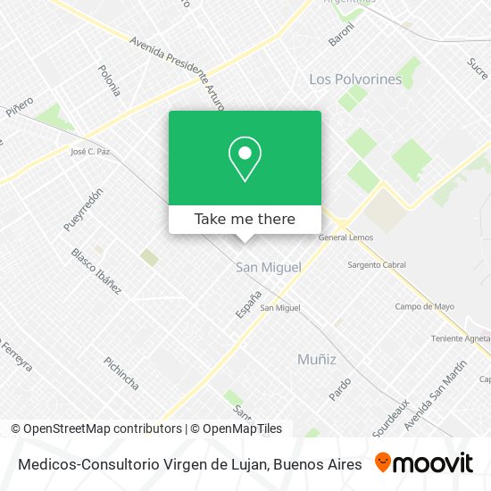 Mapa de Medicos-Consultorio Virgen de Lujan