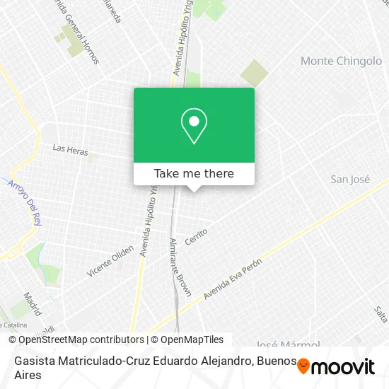 Mapa de Gasista Matriculado-Cruz Eduardo Alejandro