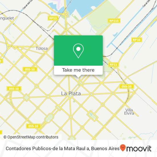 Contadores Publicos-de la Mata Raul a map