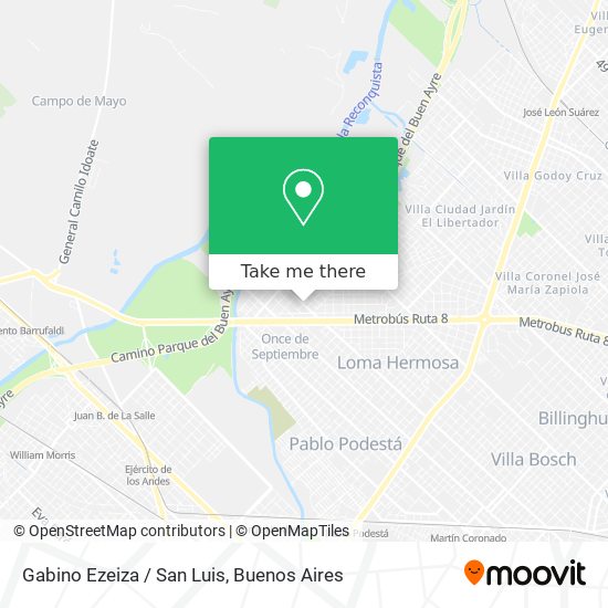 Gabino Ezeiza / San Luis map