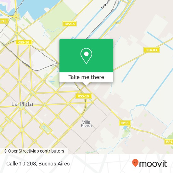 Calle 10 208 map