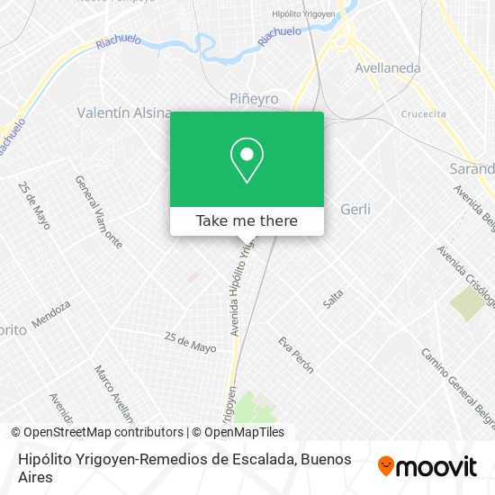 Mapa de Hipólito Yrigoyen-Remedios de Escalada