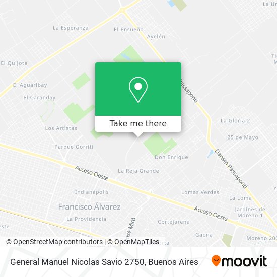 General Manuel Nicolas Savio 2750 map
