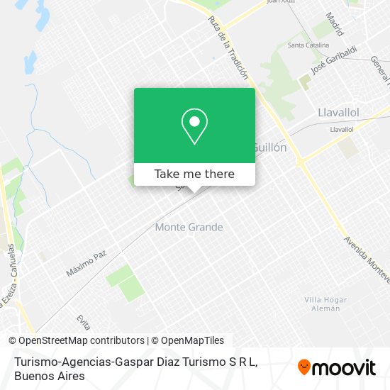 Mapa de Turismo-Agencias-Gaspar Diaz Turismo S R L