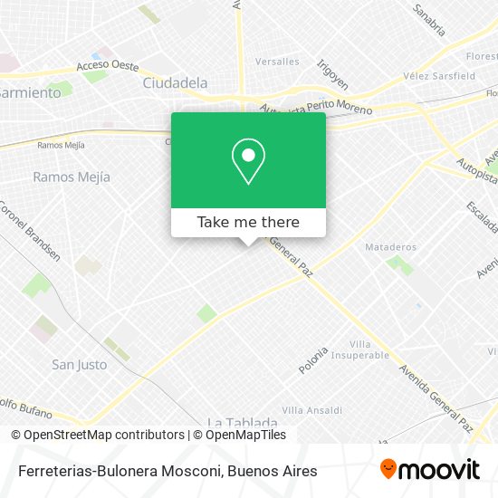 Ferreterias-Bulonera Mosconi map
