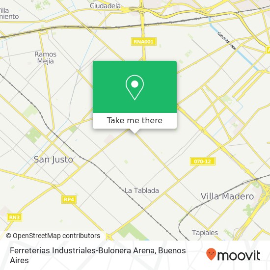 Mapa de Ferreterias Industriales-Bulonera Arena