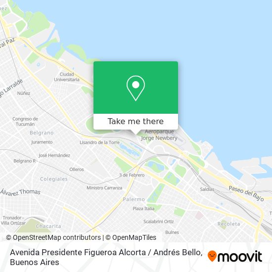 Avenida Presidente Figueroa Alcorta / Andrés Bello map