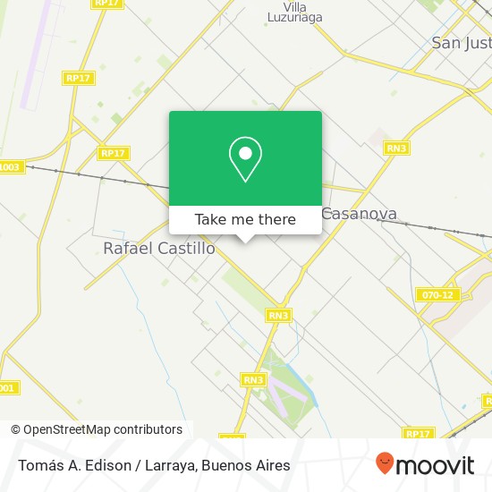 Tomás A. Edison / Larraya map