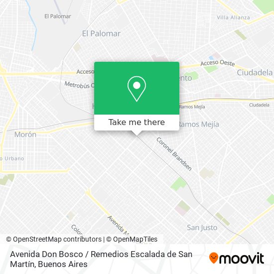 Avenida Don Bosco / Remedios Escalada de San Martín map