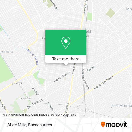 Mapa de 1/4 de Milla