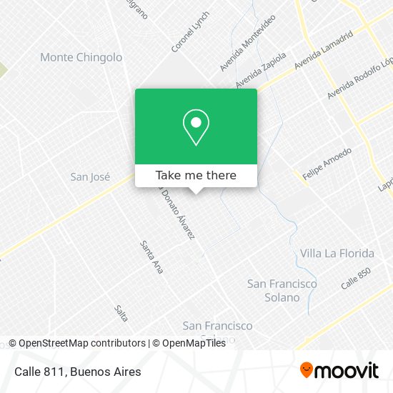 Calle 811 map