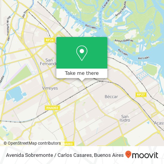 Avenida Sobremonte / Carlos Casares map