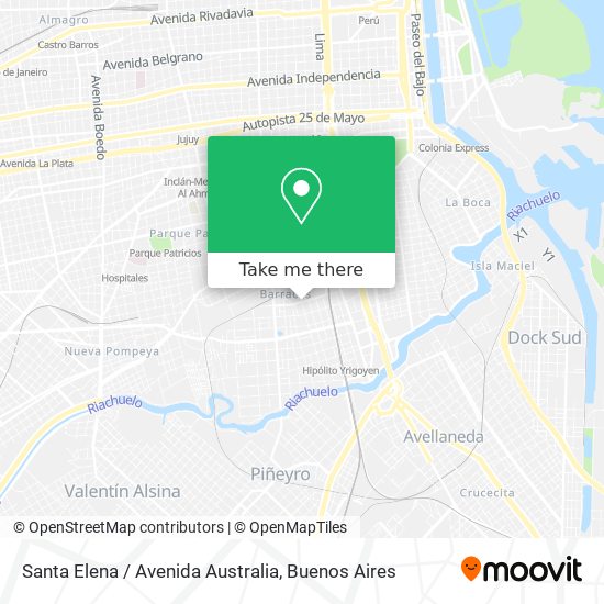 Santa Elena / Avenida Australia map