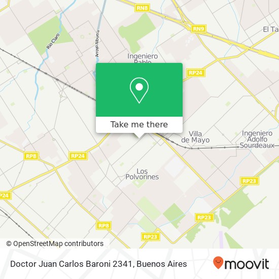 Doctor Juan Carlos Baroni 2341 map