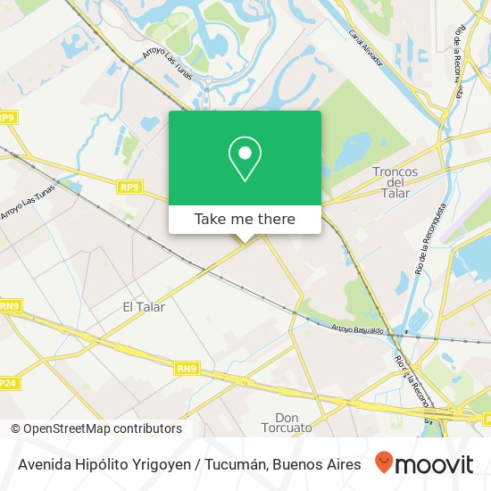 Mapa de Avenida Hipólito Yrigoyen / Tucumán