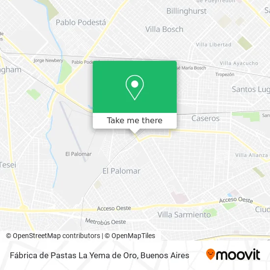 Mapa de Fábrica de Pastas La Yema de Oro