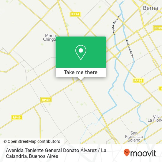 Mapa de Avenida Teniente General Donato Álvarez / La Calandria