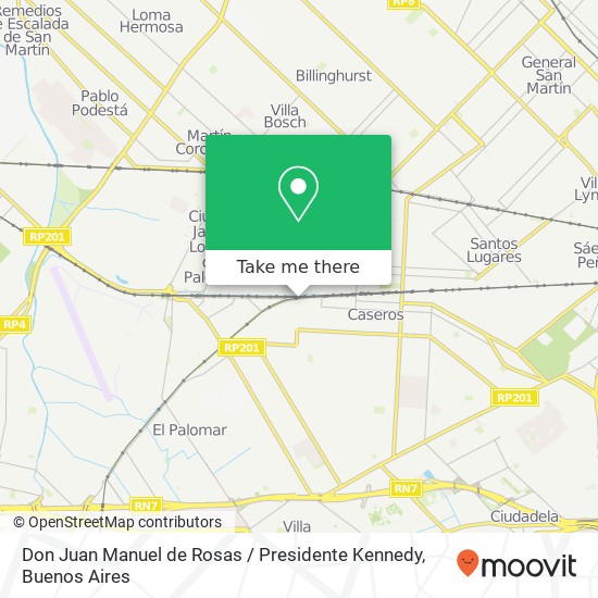 Don Juan Manuel de Rosas / Presidente Kennedy map