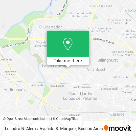 Mapa de Leandro N. Alem / Avenida B. Márquez