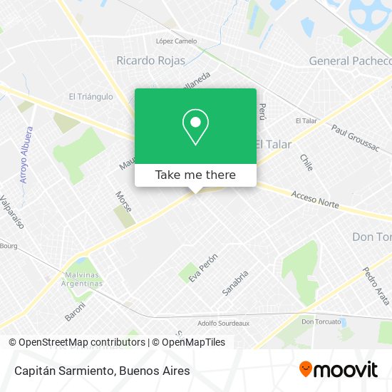 Capitán Sarmiento map