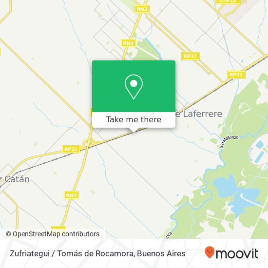 Zufriategui / Tomás de Rocamora map