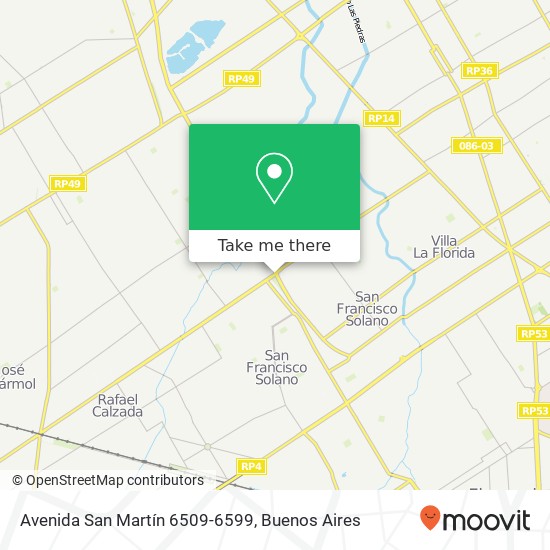 Avenida San Martín 6509-6599 map